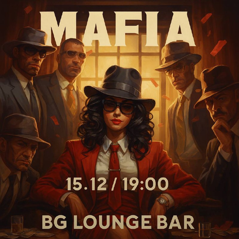 MAFIA в BG Lounge Bar — уже 15.12 в 19:00!