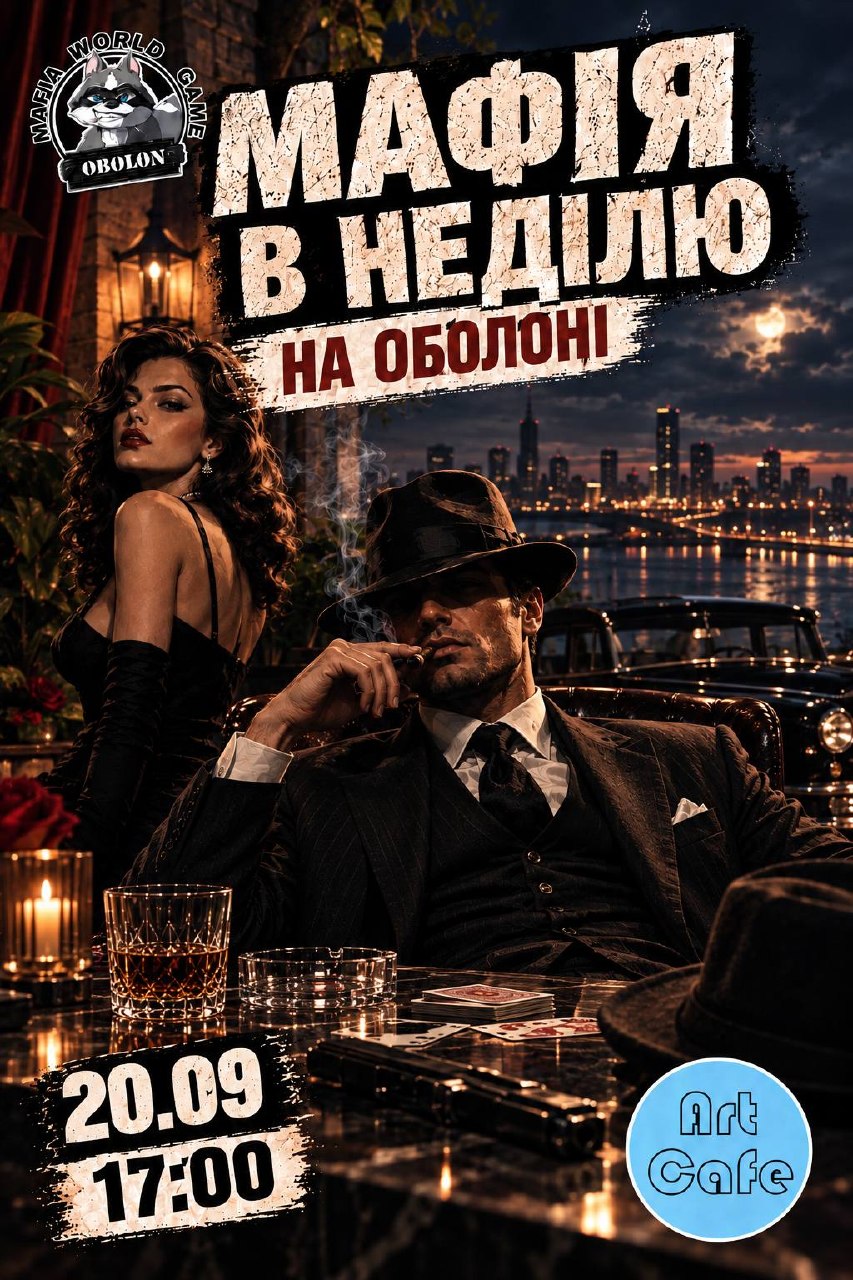 Мафія в неділю 20.09 на Оболоні