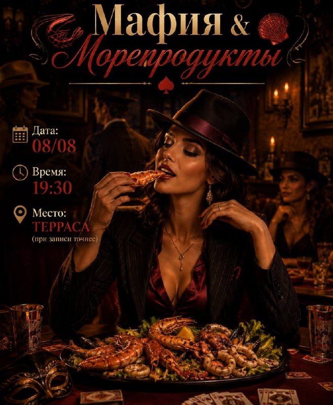 🦪♠️ Мафия & Морепродукты ♠️🦐